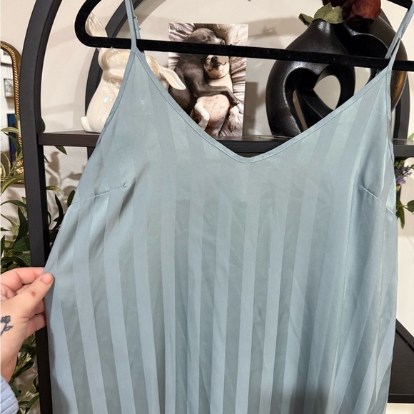 Danskin Gray and Green Sleeveless slip midi Dress size Xl - Picture 2 of 10